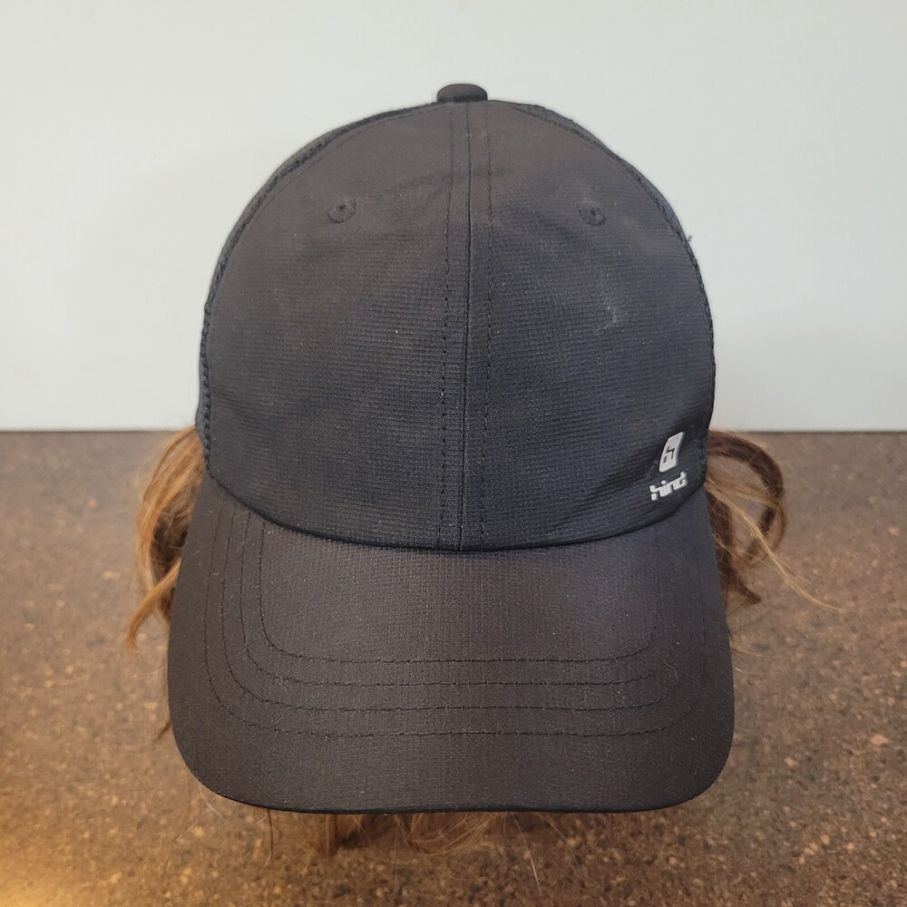 Hind Slideback Trucker Hat Mens Black Adjustable Mesh Back 6 Panel Running Cap
